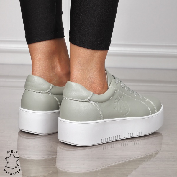 Pantofii casual piele naturala CU SIRET CRL1455 BARILLA - Img 3