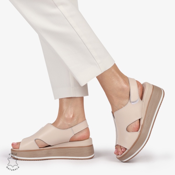 SAndale DAMA SPORT DIN PIELE NATURALA CU INCHIDERE SCAI CRL1410 ROZ - Img 3
