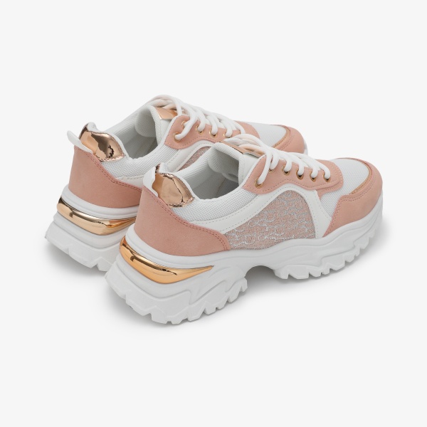 SNEAKERS dama din piele ecologica CRL0707 ROZ - Img 3