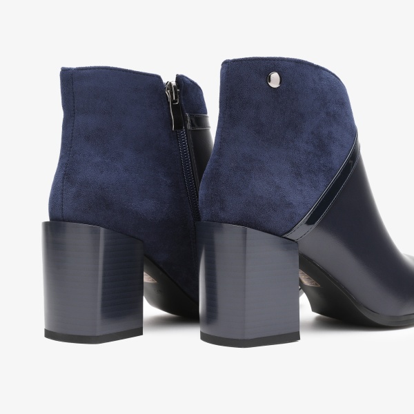 Botine dama din Piele Ecologica CRL0661 Navy - Img 3