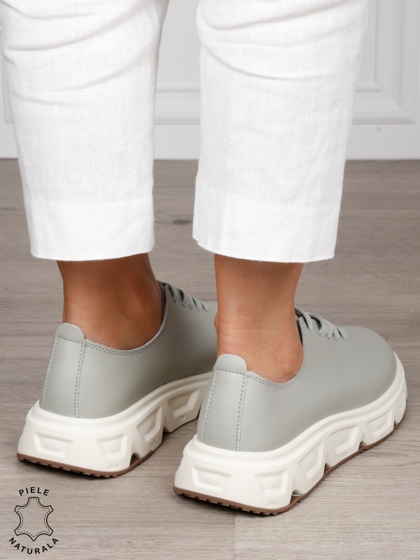 Pantofi Casual dama din Piele Naturala cu talpa speciala CRL1557 BARILLA - Img 3