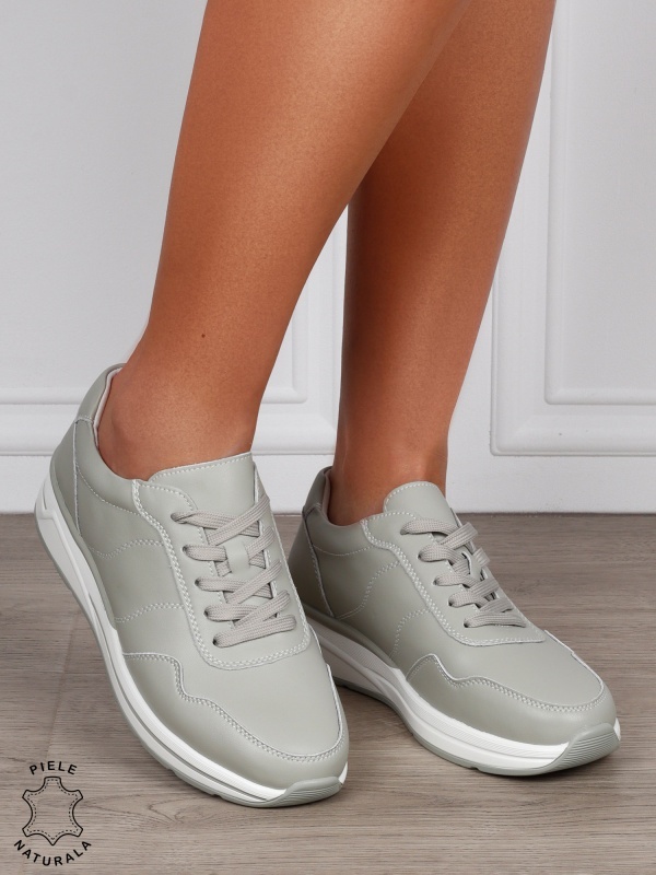 PANTOFI CASUAL Piele Naturala CU INCHIDERE SIRET SI MODEL PE TALPA CRL1303 BARILLA - Img 2
