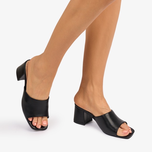 Pantofi eleganti dama din Piele ECOLOGICA Model Simplu CRL1088 CULOARE: Negru - Img 3