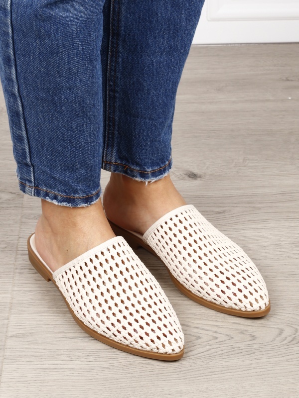 PAPUCI DAMA DIN PIELE ECOLOGICA CU DESIGN CLASIC CRL1626 BEJ - Img 2