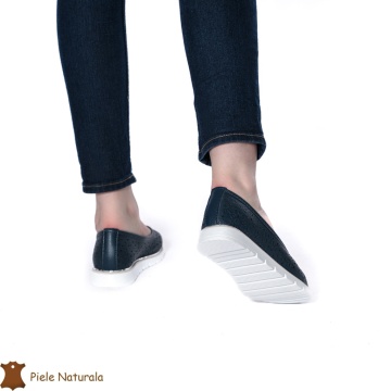 Balerini Dama Piele naturală CRL0030 BLEUMARIN - Img 3