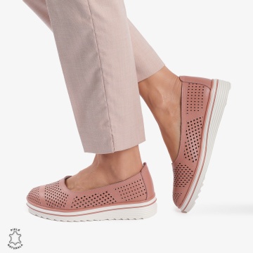 Balerini Dama Piele naturală CRL0105 ROZ - Img 2