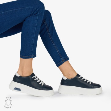PANTOFI CASUAL Dama Piele Naturala CRL1054 Culoare: NAVY - Img 2