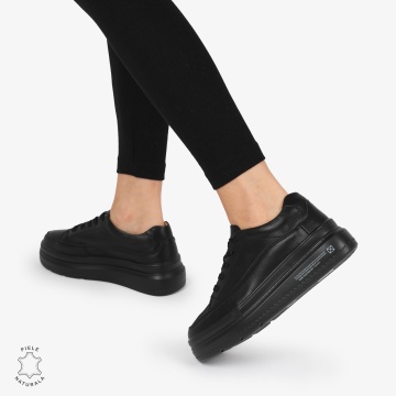 Pantofi CASUAL PIELE NATURALA CRL1271 Negru - Img 3