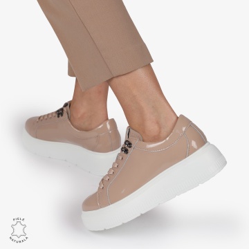 Pantofi CASUAL PIELE NATURALA LACUITA CRL1294 ROZ - Img 3