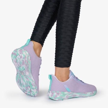 SNEAKERS din TEXTIL cu talpa multicolor CRL1039 CULOARE: MOV - Img 4