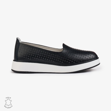 BALERINI Dama Piele Naturala PERFORATA CRL1006 Culoare: NEGRU - Img 3