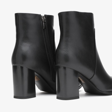 Botine dama din Piele Ecologica CRL0659 Negru - Img 4