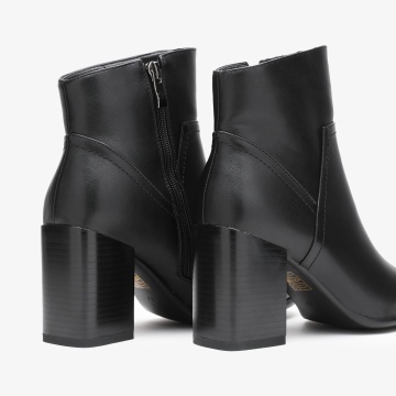 Botine dama din Piele Ecologica CRL0663 Negru - Img 3