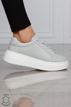 Pantofi Casual DAMA din PIELE Naturala CRL1517 GRI - Img 2