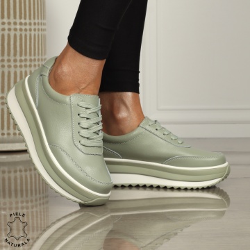 Pantofi casual dama din piele naturala cu șiret comozi și versatili CRL1444 BARILLA - Img 1