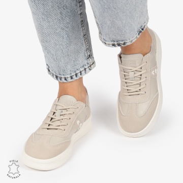 Pantofi CASUAL PIELE NATURALA CU INCHIDERE SIRET CRL1295 BEJ - Img 2