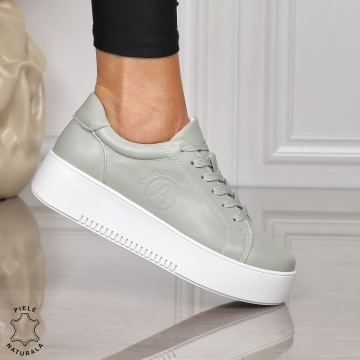 Pantofii casual piele naturala CU SIRET CRL1455 BARILLA - Img 2