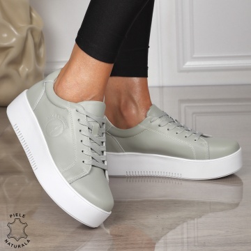 Pantofii casual piele naturala CU SIRET CRL1455 BARILLA - Img 4