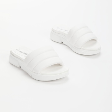 Papuci dama din Piele Ecologica alb CRL0212 - Img 2