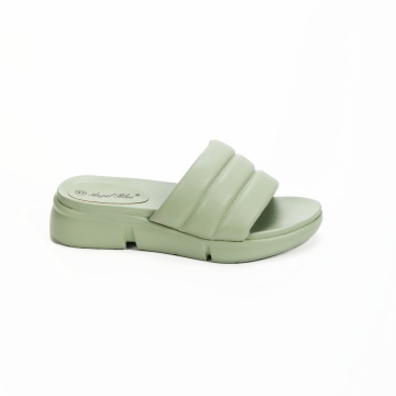 Papuci dama din Piele Ecologica verzi CRL0212 - Img 2