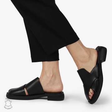 PAPUCI Dama Piele Naturala CRL1374 NEGRU - Img 3