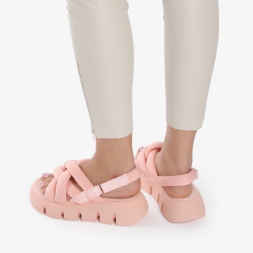 Sandale dama din material Lycra cu talpa inalta CRL0814 - Img 3