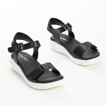 Sandale dama din Piele Ecologica CRL0220 Negru - Img 2