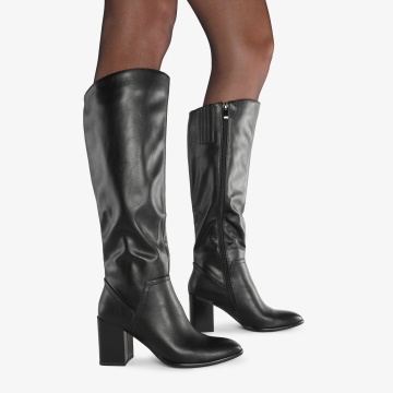 Cizme dama din Piele Ecologica CRL0666 Negre