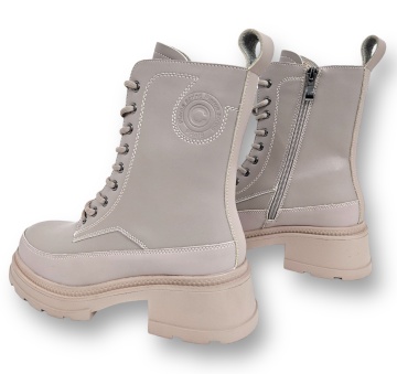 GHETE DAMA din PIELE NATURALA CRL0895 CULOARE:BeJ - Img 3