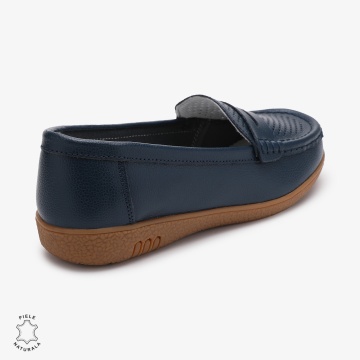 Mocasini dama din Piele Naturala CRL0712 BLEUMARIN - Img 3