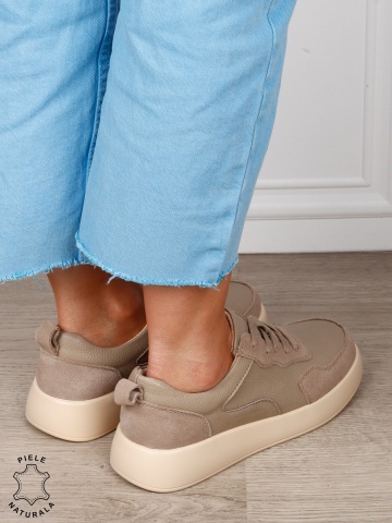 Pantofi casual dama din piele naturală cu finisaj premium CRL1823 VERDE - Img 3