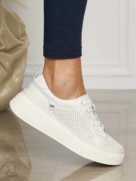 Pantofii casual piele naturala COMOZI CRL1070 CULOARE:ALB