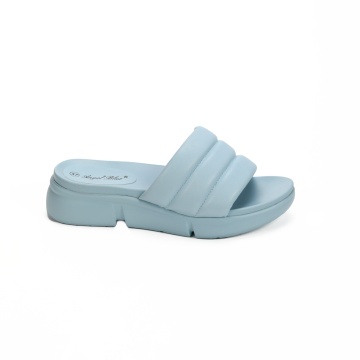 Papuci dama din Piele Ecologica albastri CRL0212 - Img 2
