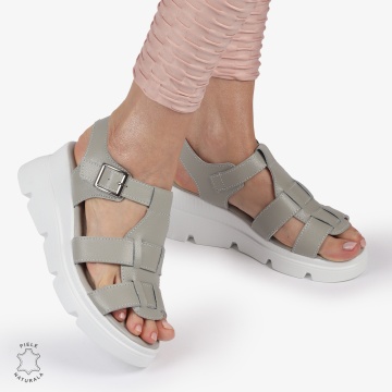 SAndale DAMA DIN PIELE NATURALA CU BARETE CRL1421 GRI - Img 3