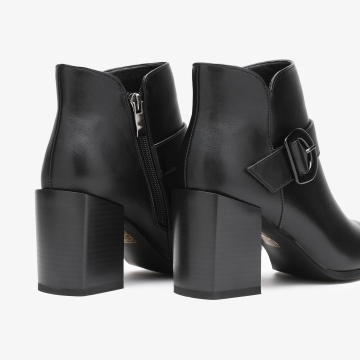 Botine dama din Piele Ecologica CRL0660 Negru - Img 3