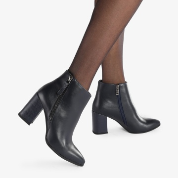 Botine dama din Piele Ecologica Elegante CRL0654 Bleumarin - Img 5