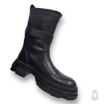 Cizme DAMA din PIELE NATURALA CRL0908 CULOARE: Negru - Img 3