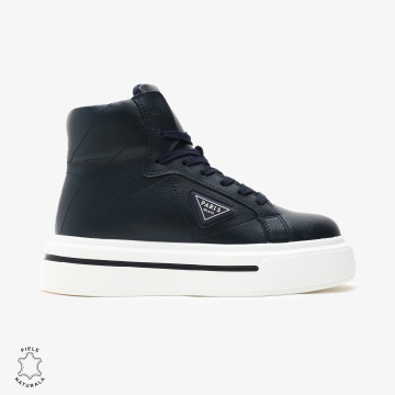 Ghete dama din Piele Naturala CRL0647 Bleumarin - Img 2