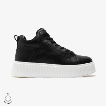 Ghete dama din Piele Naturala CRL0648 NEGRU