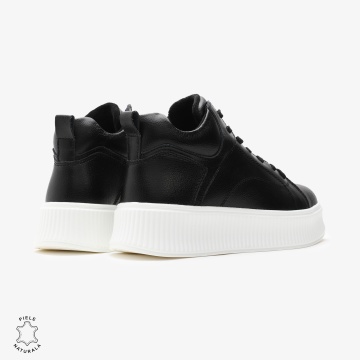 Ghete dama din Piele Naturala CRL0648 NEGRU - Img 3