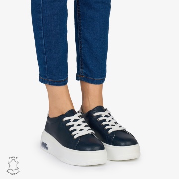 PANTOFI CASUAL Dama Piele Naturala CRL1054 Culoare: NAVY - Img 3