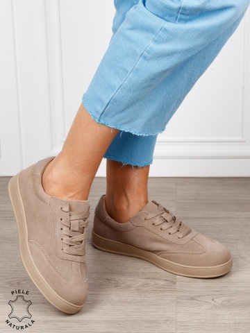 Pantofi casual din piele naturală întoarsă cu design clasic și talpă confortabilă CRL1808 VERDE - Img 2