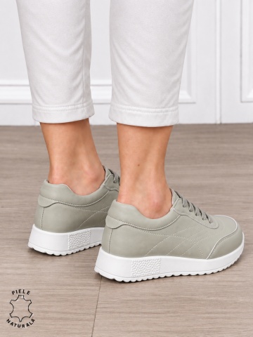 Pantofi sport damă din piele naturală cu cataramă decorativă în partea frontală CRL1895 BARILA - Img 3