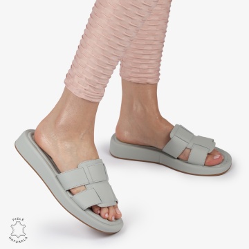 PAPUCI Dama Piele Naturala CRL1430 GRI - Img 3