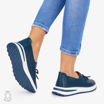 BALERINI dama din Piele Naturala CRL1060 CULOARE: BLEUMARIN - Img 3