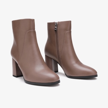 Botine dama din Piele Ecologica CRL0659 Khaki - Img 2