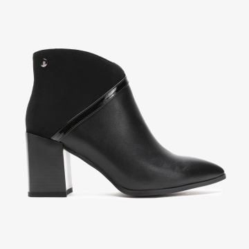 Botine dama din Piele Ecologica CRL0661 Negru