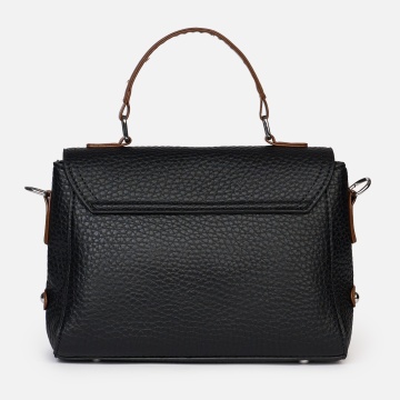 Geanta dama din piele ecologica cu clapetă și detalii metalice elegante CRL1490 - Img 3
