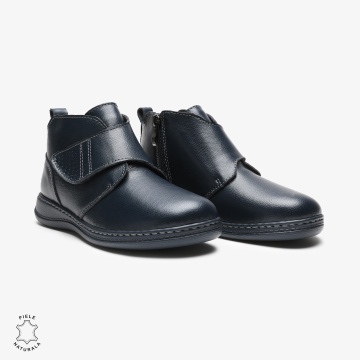 GHETE DAMA DIN PIELE NATURALA CRL0681 Bleumarin - Img 2