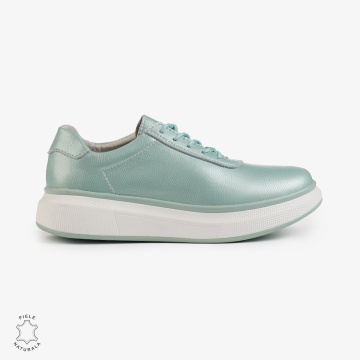 Pantofi Casual Dama Piele Naturala CRL1002 Culoare: VERDE - Img 4